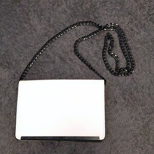 Small Evening Bag Wallet - with Black Metal Chain Strap